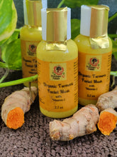 Load image into Gallery viewer, Skin***1.) Organic Turmeric Face Mask w/ (2) Sponges Included 2.) Organic Turmeric Facial Bar 3.) Organic Shea Butter (Face & Body) Moisturizer 4.) Organic Turmeric Body Scrub 5.) Organic Turmeric Set