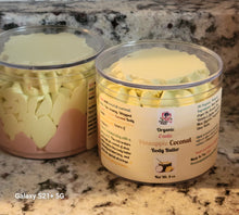 Load image into Gallery viewer, BODY BUTTER**Exotic Peach, Strawberry Milkshake, Exotic Passion Fruit, Exotic Pineapple, Cashemere, Strawberry Pound Cake Body Butter(organic ingredients)