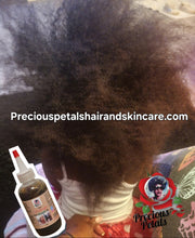 Load image into Gallery viewer, HAIR***Precious Petals Organic Hair Growth Oil 1 oz, 2 oz, & 4 oz Bottles (Regular & Extra Strength)
