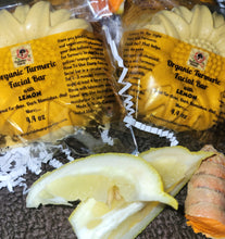 Load image into Gallery viewer, Skin***1.) Organic Turmeric Face Mask w/ (2) Sponges Included 2.) Organic Turmeric Facial Bar 3.) Organic Shea Butter (Face &amp; Body) Moisturizer 4.) Organic Turmeric Body Scrub 5.) Organic Turmeric Set
