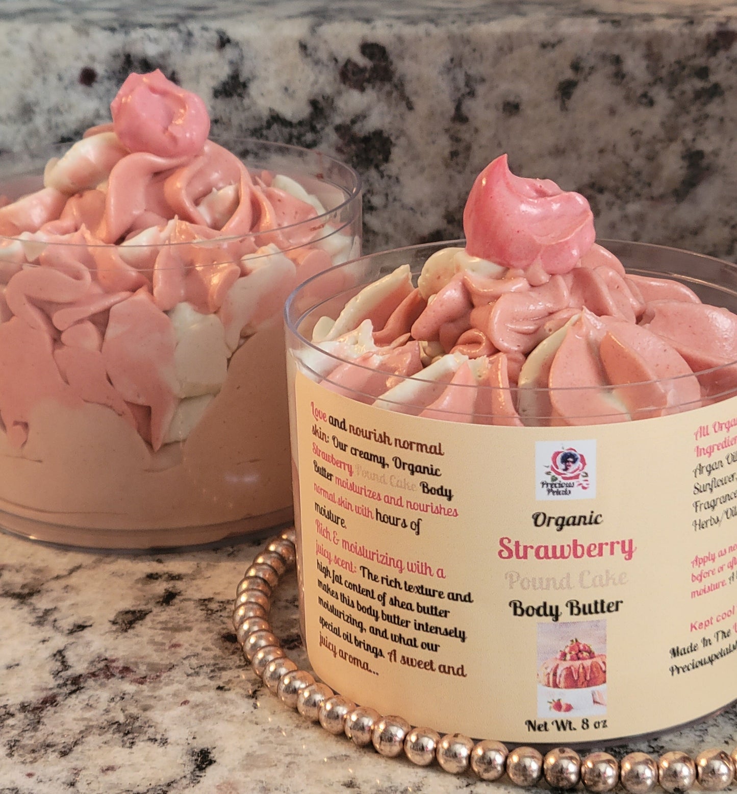 Variety of BUTTERS**Exotic Peach, Strawberry Milkshake, Exotic Passion Fruit, Exotic Pineapple, Cashemere, Strawberry Pound Cake Body Butter