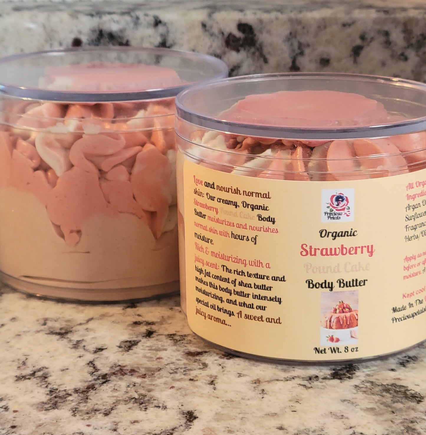 Variety of BUTTERS**Exotic Peach, Strawberry Milkshake, Exotic Passion Fruit, Exotic Pineapple, Cashemere, Strawberry Pound Cake Body Butter