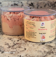 Load image into Gallery viewer, BODY BUTTER**Exotic Peach, Strawberry Milkshake, Exotic Passion Fruit, Exotic Pineapple, Cashemere, Strawberry Pound Cake Body Butter(organic ingredients)
