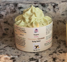 Load image into Gallery viewer, BODY BUTTER**Exotic Peach, Strawberry Milkshake, Exotic Passion Fruit, Exotic Pineapple, Cashemere, Strawberry Pound Cake Body Butter(organic ingredients)
