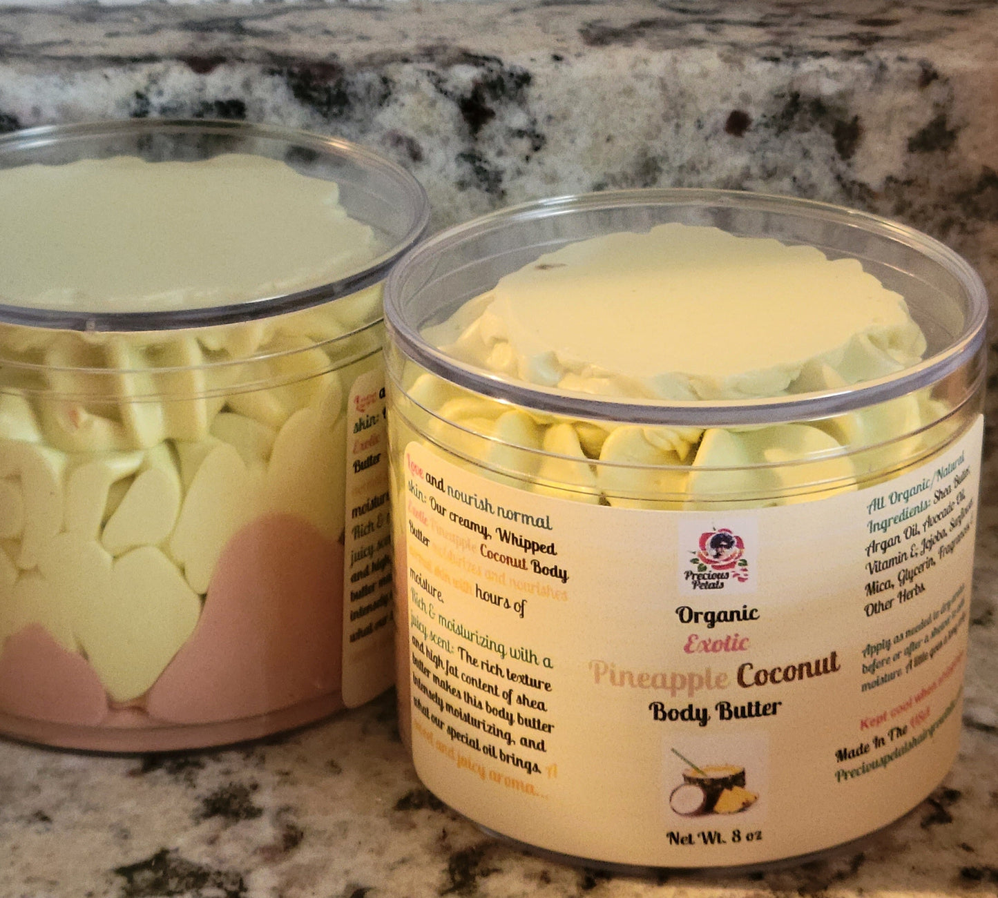 Variety of BUTTERS**Exotic Peach, Strawberry Milkshake, Exotic Passion Fruit, Exotic Pineapple, Cashemere, Strawberry Pound Cake Body Butter