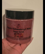 Load image into Gallery viewer, Sugar Scrub***Organic Exotic Pineapple Coconut 8 oz, Exotic Peach Smoothie 8 oz, Juicy Watermelon 8 oz, Oatmeal Sugar Scrub 12 oz, Bahamama Berry 8 oz , Passion Fruit 8 oz, Cucumber Melon 8 oz, Cotton Candy 8 oz, Mango 8 oz, Baby Powder 8 oz
