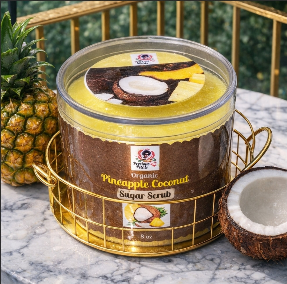 Sugar Scrub●Exotic Pineapple Coconut 8 oz, Exotic Peach Smoothie 8 oz, Juicy Watermelon 8 oz, Oatmeal Sugar Scrub 12 oz, Bahamama Berry 8 oz , Passion Fruit 8 oz, Cucumber Melon 8 oz, Cotton Candy 8 oz, Mango 8 oz, Baby Powder 8 oz